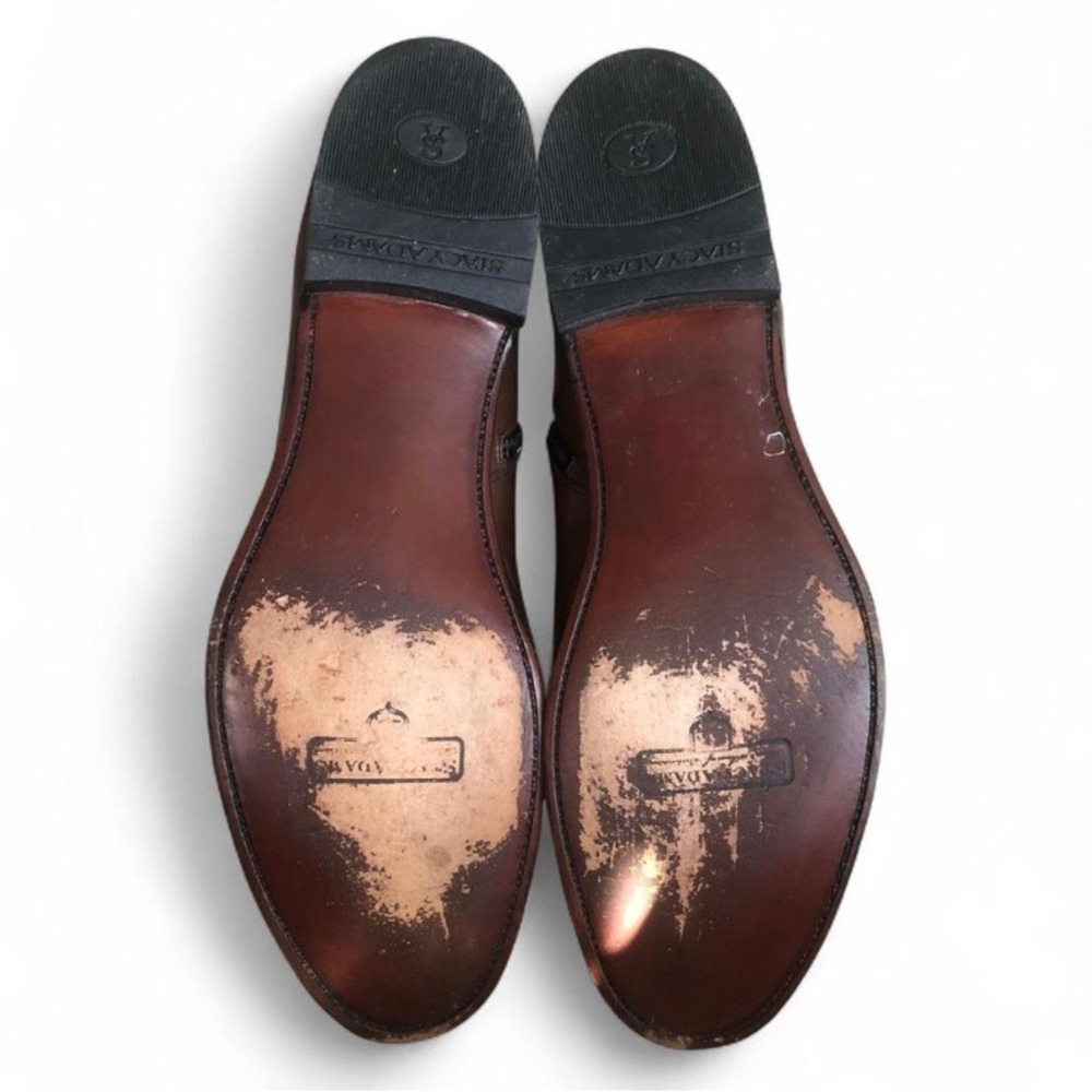 Stacy Adams Brown and Cream Leather Chelsea Boots - Picture 11 of 13